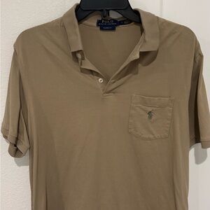 Polo by Ralph Lauren Men's Beige Polo Shirt